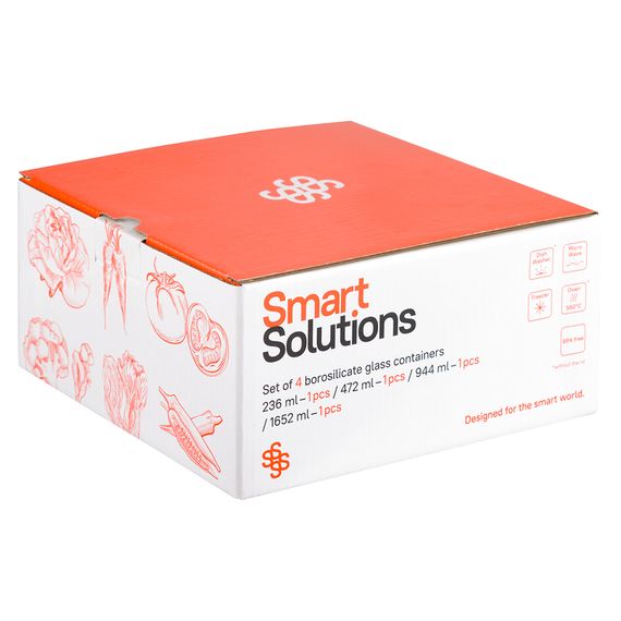 Набор контейнеров Pastel для запекания и хранения 4шт Smart Solutions