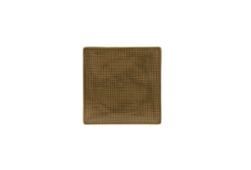 Тарелка квадратная 17 см Mesh Walnut