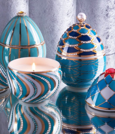 Ароматическая свеча 200гр Bois de Russie Espiral Blue Ladenac Milano
