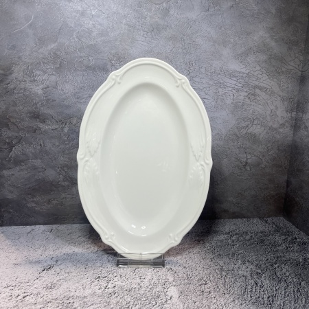 Блюдо овал 25х16см Rocaille White GIEN