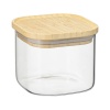 Банка для хранения квадратная Glass Bamboo, 0,6 л, Smart Solutions
