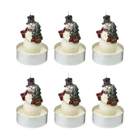 Набор декоративных свечей 6шт. Festive snowman из коллек. New Year Essential ТКАНО