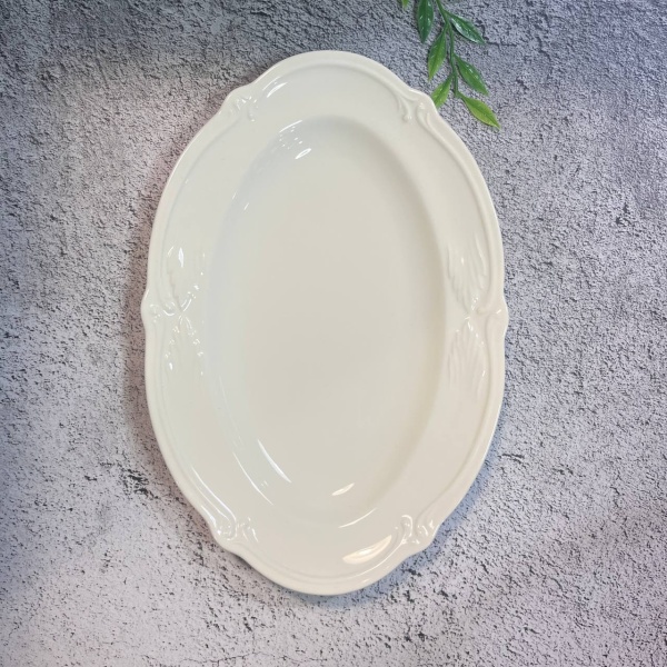 Блюдо овал 25х16см Rocaille White GIEN