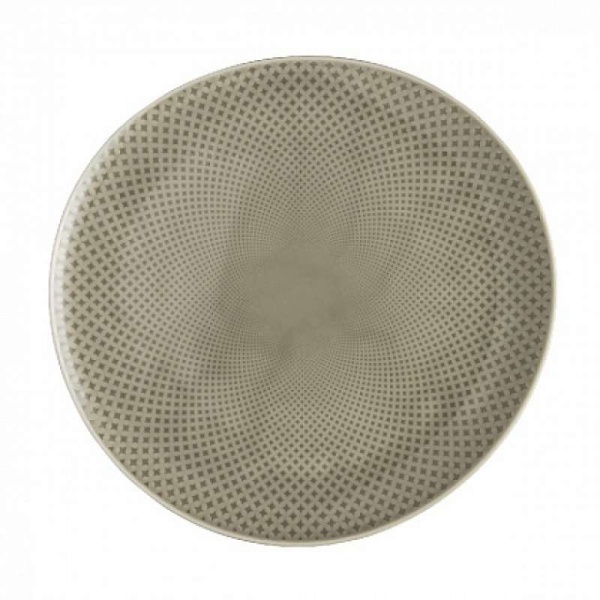 Тарелка для горячего рельеф 27см Junto Pearl Grey