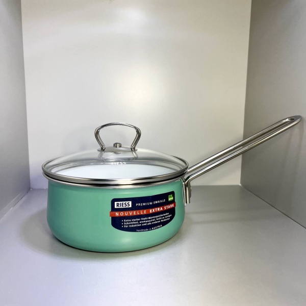 Ковшик с крышкой 16см, 1л Nature Green Medium RIESS